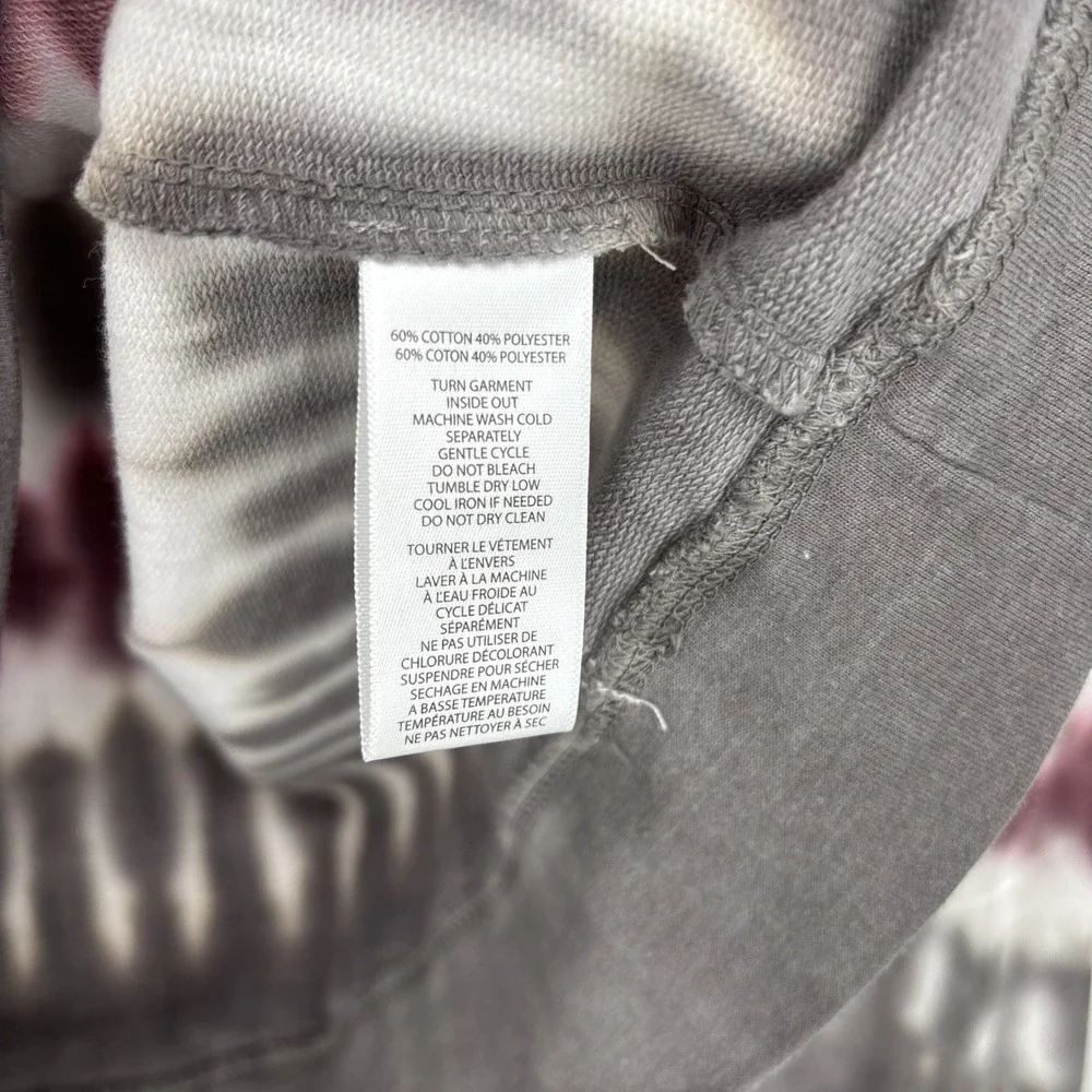 Beach Lunch Lounge Tie Dye Oversized Lightweight Sweatshirt Gray Size Medium NWT - Picture 6 of 7